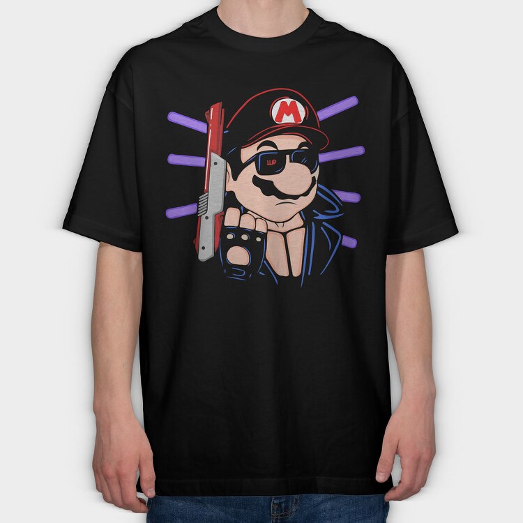 Mario Knife Scream, Tricou Oversize Barbati (Unisex)