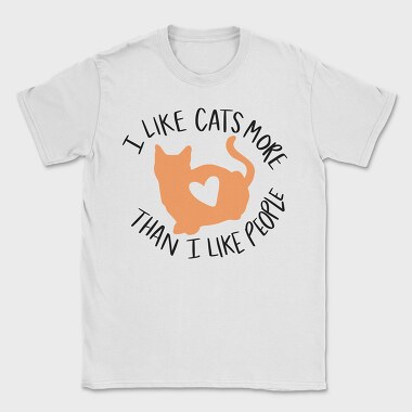 I Like Cats More Than I Like People, Tricou Barbati (Unisex)