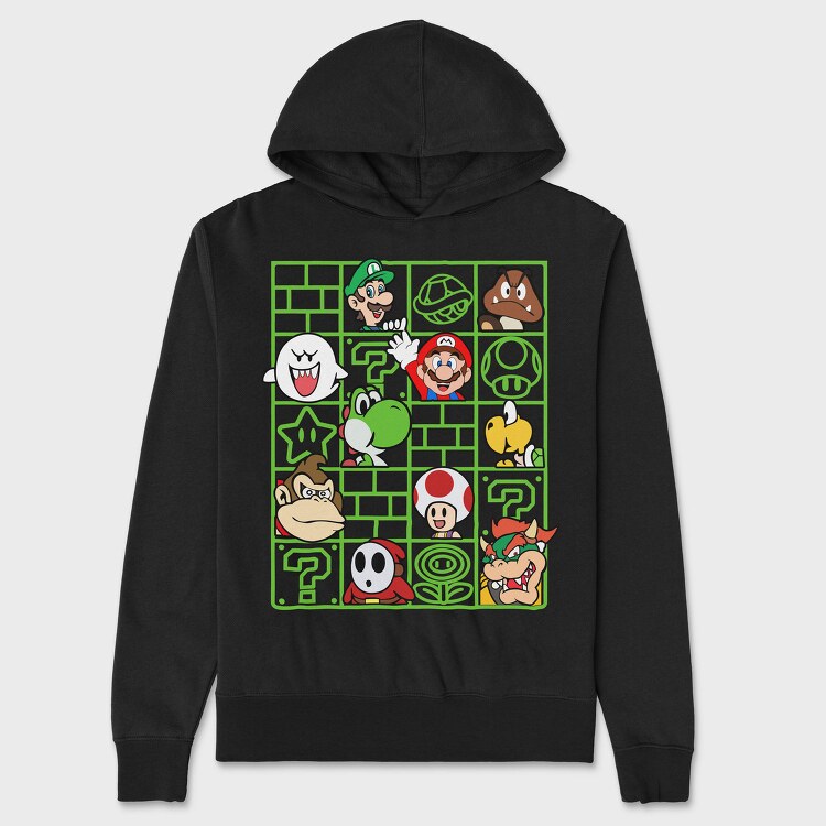 Mario Mystery Quest, Hanorac Oversize Barbati (Unisex)