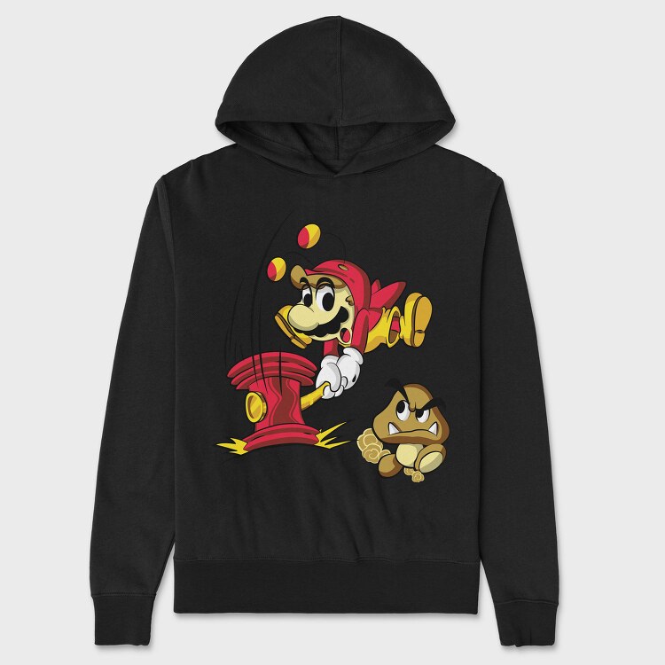 Mario Fire Hydrant, Hanorac Oversize Barbati (Unisex)