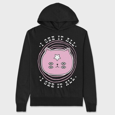 I See It All Cat, Hanorac Oversize Barbati (Unisex)