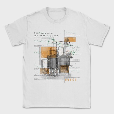 Infographics Beer Factory, Tricou Barbati (Unisex)