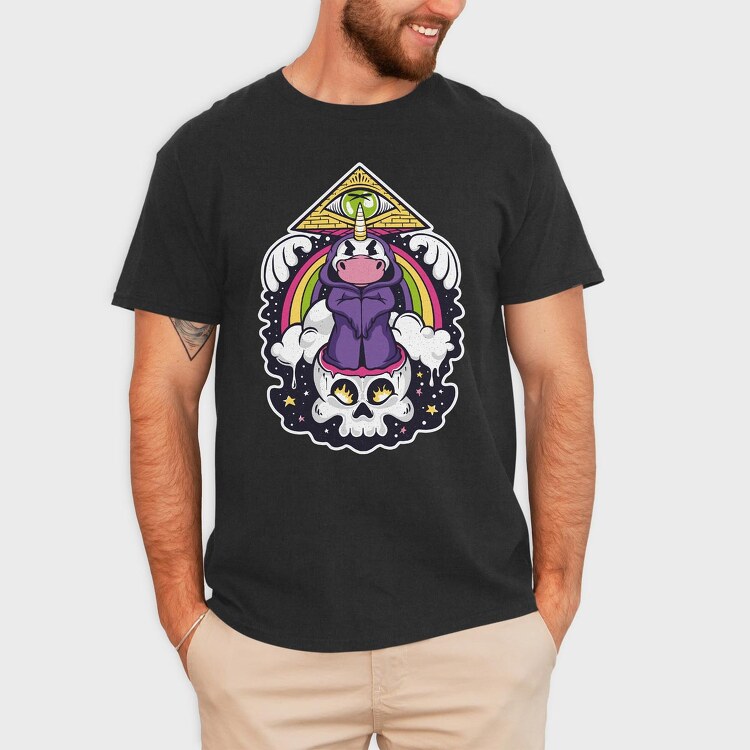 Unicorn Illuminatti, Tricou Barbati (Unisex)