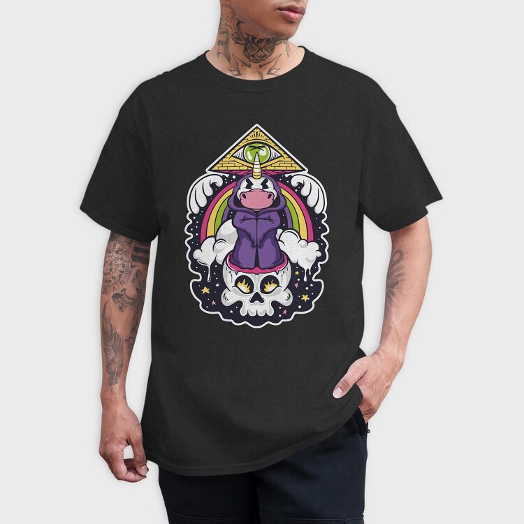 Unicorn Illuminatti, Tricou Barbati (Unisex)