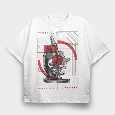 Infographics Microscope, Tricou Oversize Barbati (Unisex)