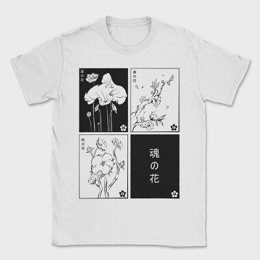 Japanese Flowers, Tricou Barbati (Unisex)