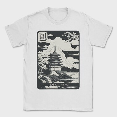 Japanese Temple, Tricou Barbati (Unisex)