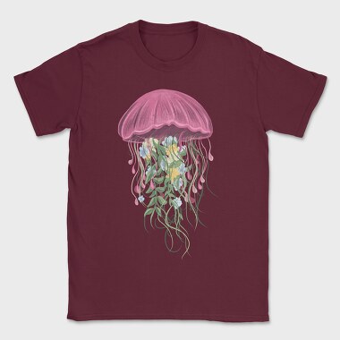 Jellyfish and Flowers, Tricou Barbati (Unisex)