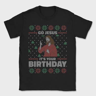 Jesus Birthday Uglysweater, Tricou Barbati (Unisex)