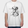 Snake And Flowers Tattoo, Tricou Oversize Barbati (Unisex)