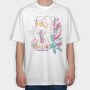 Small Fairy With Flowers Fairy Core 05, Tricou Oversize Barbati (Unisex)