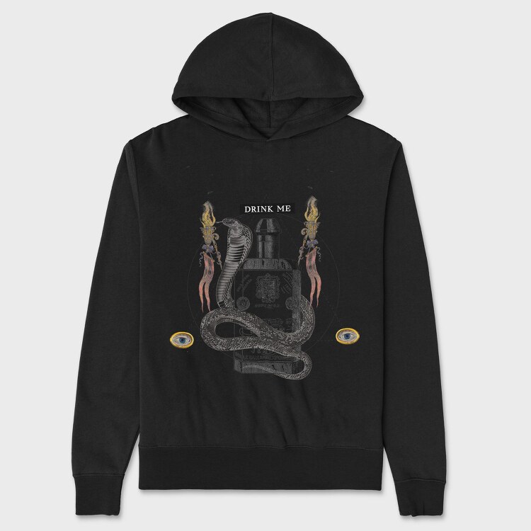 Snake Animal On Poison Bottle Vintage, Hanorac Oversize Barbati (Unisex)