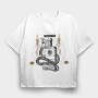Snake Animal On Poison Bottle Vintage, Tricou Oversize Barbati (Unisex)