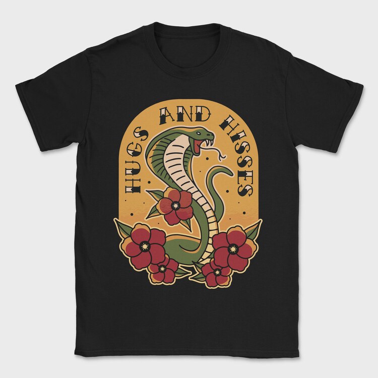 Snake Cobra Tattoo Style, Tricou Barbati (Unisex)