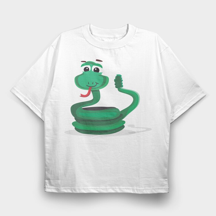 Snakey Tongue, Tricou Oversize Barbati (Unisex)
