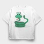 Snakey Tongue, Tricou Oversize Barbati (Unisex)