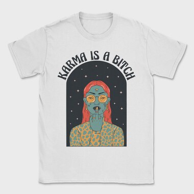 Karma Middle Finger, Tricou Barbati (Unisex)