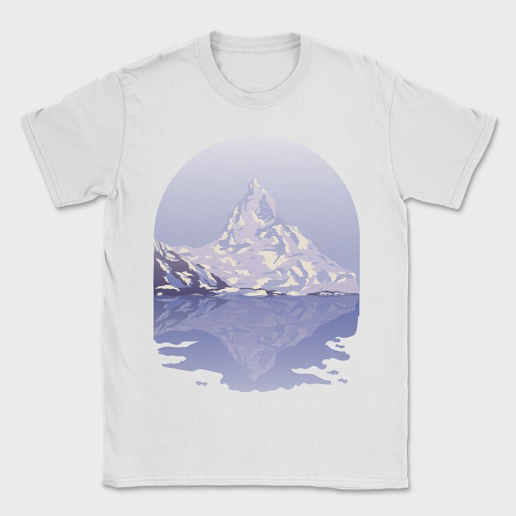 Snow Mountain Landscape, Tricou Barbati (Unisex)
