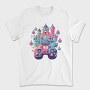 Castle Made Up With Gaming Controllers, Tricou Barbati (Unisex)