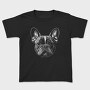 Bulldog Portrait Monochrome, Tricou Copii