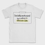 Socially Awkward Cat Name Tag, Tricou Barbati (Unisex)