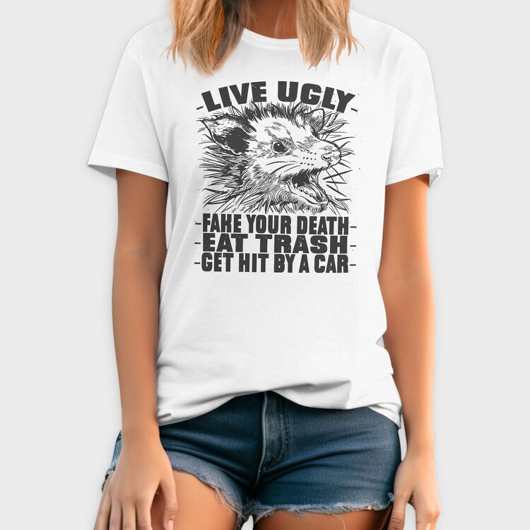 Live Ugly, Tricou Barbati (Unisex)