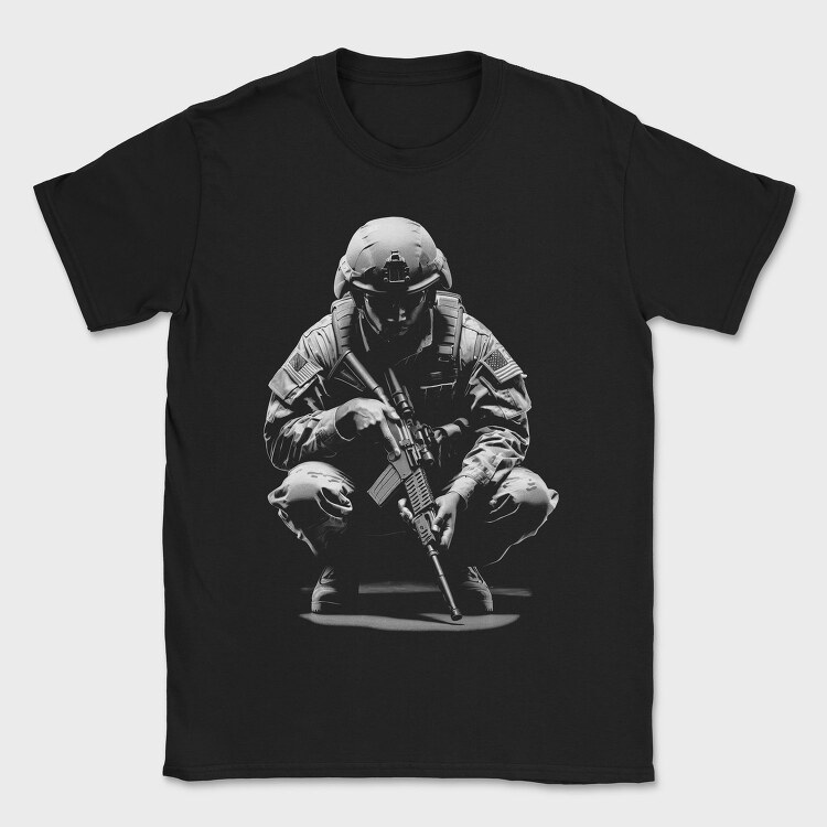 Soldier Crouching, Tricou Barbati (Unisex)