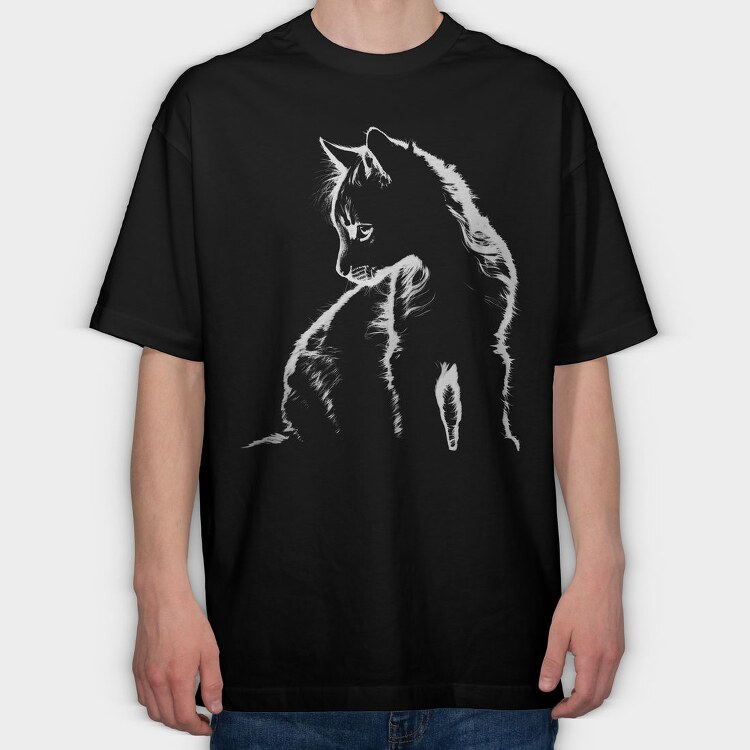 Kitten, Tricou Oversize Barbati (Unisex)