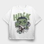 Hulk Avengers Chibi, Tricou Oversize Barbati (Unisex)