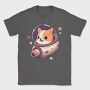 Space Faring Dog Illustration Spaceship, Tricou Barbati (Unisex)