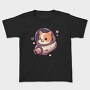 Space Faring Dog Illustration Spaceship, Tricou Copii