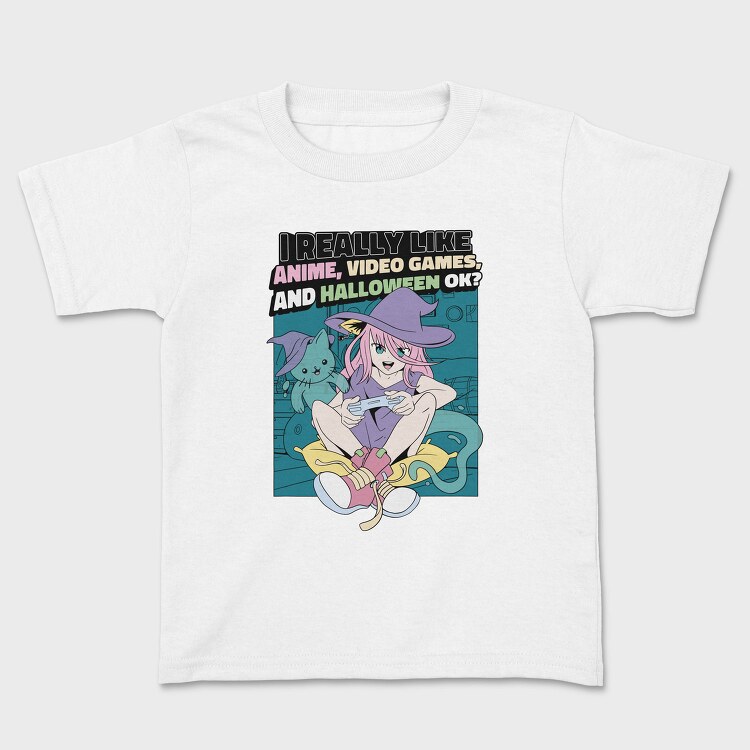 Halloween Gaming Witch, Tricou Copii