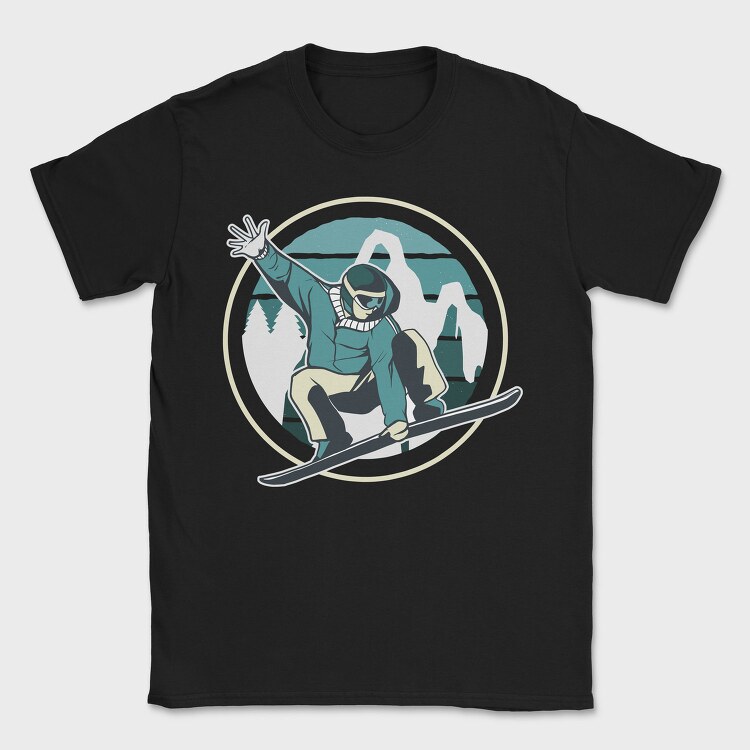 Snowboard Jump, Tricou Barbati (Unisex)