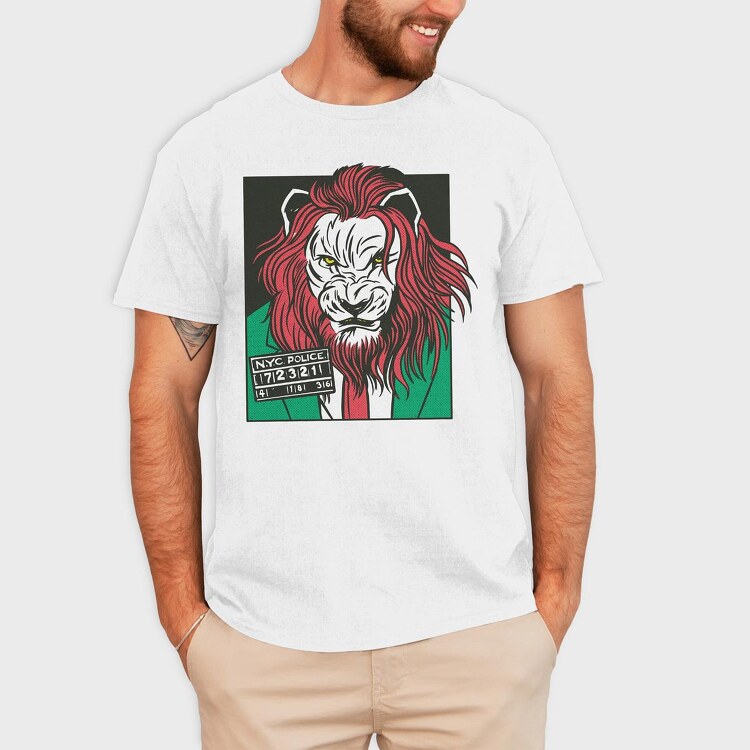 Lion Cartoon, Tricou Barbati (Unisex)