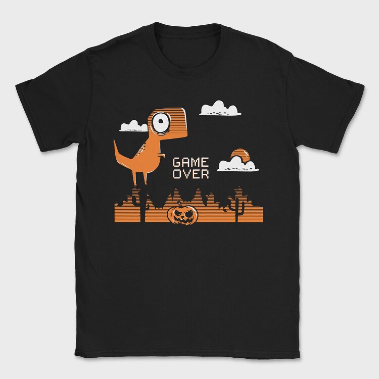 Game Over Dinosaur, Tricou Barbati (Unisex)