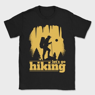 Lets Go Hiking Yellow, Tricou Barbati (Unisex)