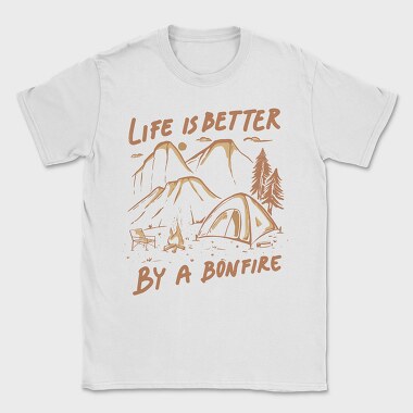Life I S Better by a Bonfire, Tricou Barbati (Unisex)