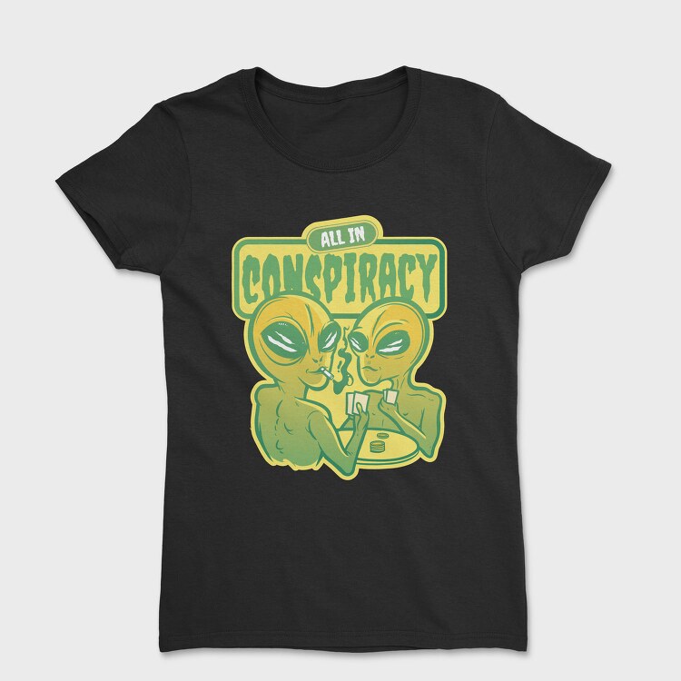 Space Aliens Playing Poker, Tricou Femei