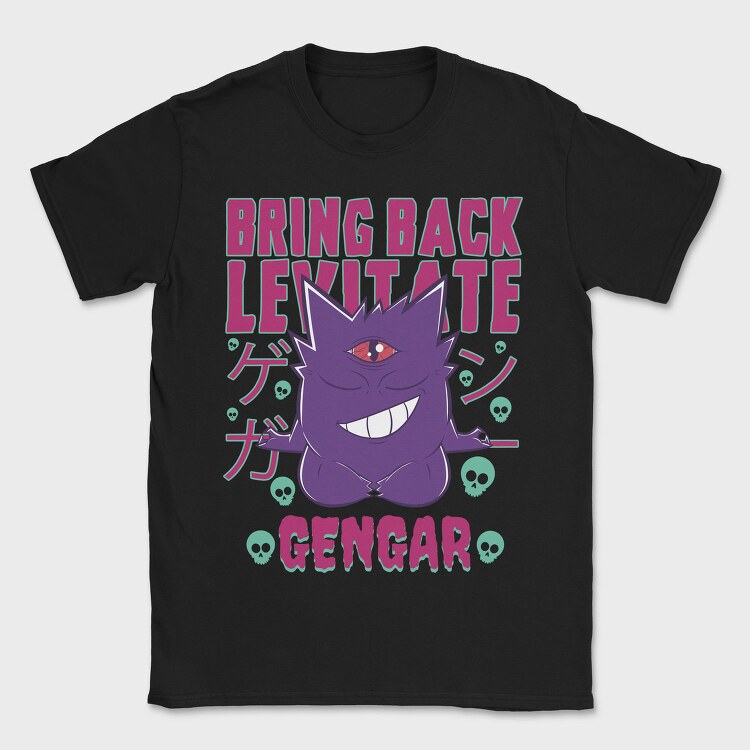 Gengar Skull Grin, Tricou Barbati (Unisex)