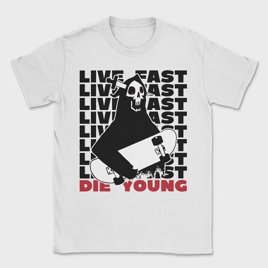 Live Fst Die Young, Tricou Barbati (Unisex)