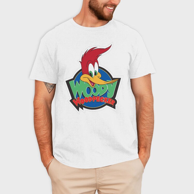 Cartoon Retro Woody Woodpecker 3, Tricou Barbati (Unisex)