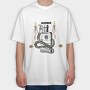 Snake Animal On Poison Bottle Vintage, Tricou Oversize Barbati (Unisex)