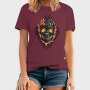 Gothic Skull on Fire, Tricou Barbati (Unisex)