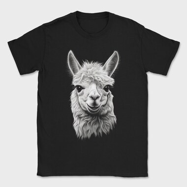 Llama Portrait, Tricou Barbati (Unisex)