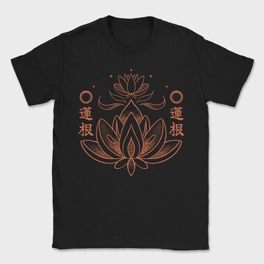 Lotus Flower Orange Japanese, Tricou Barbati (Unisex)