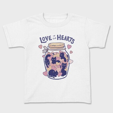 Love in Our Hearts Cats Jar, Tricou Copii