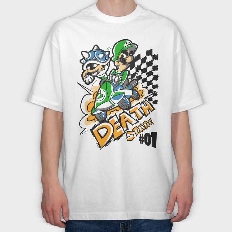 Death Star Race, Tricou Oversize Barbati (Unisex)
