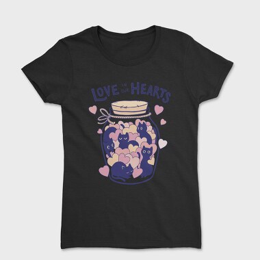 Love in Our Hearts Cats Jar, Tricou Femei