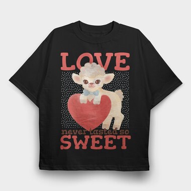 Love Sweet, Tricou Oversize Barbati (Unisex)