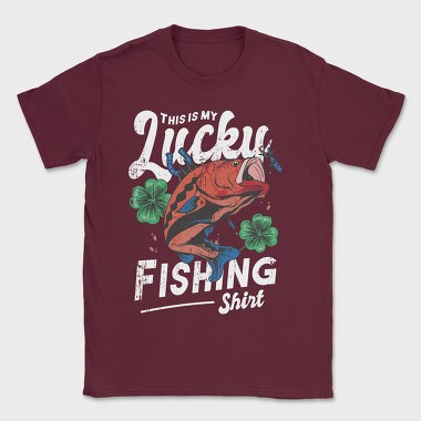 Lucky Fishing, Tricou Barbati (Unisex)